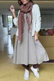 Made in Italy Donegal Cotton Jersey Smock Dress Mocha